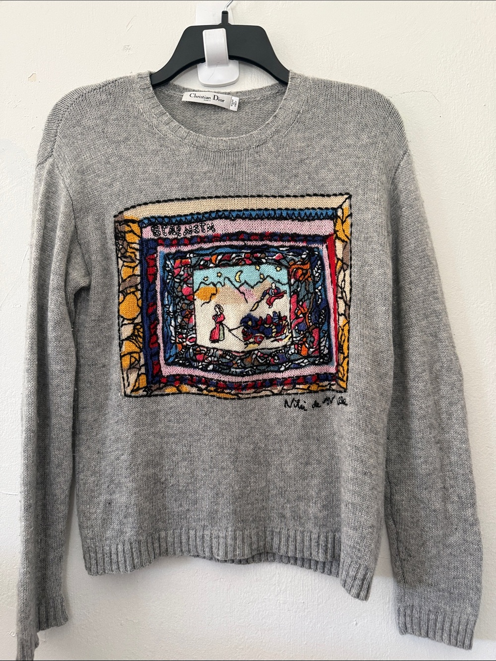 Christian Dior Sweater Strength Gray Size 38 US 4 Niki De St Phaille Pullover